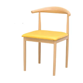 

Nordic solid wood dining chair home office chair back stool modern minimalist restaurant net red ins horn chair