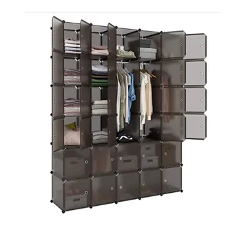 

30 Storage Cube Organizer Plastic Cubby Shelving Drawer Unit DIY Modular Bookcase Closet System Cabinet with Translucent