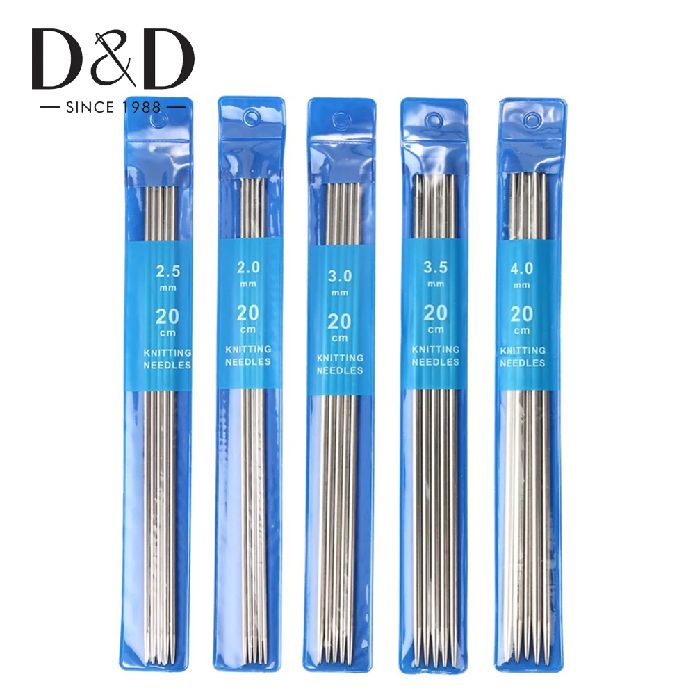 25pcs Stainless Steel Straight knitting needles Double Pointed Crochet Hooks Knitting Needles Set DIY Tools | Дом и сад