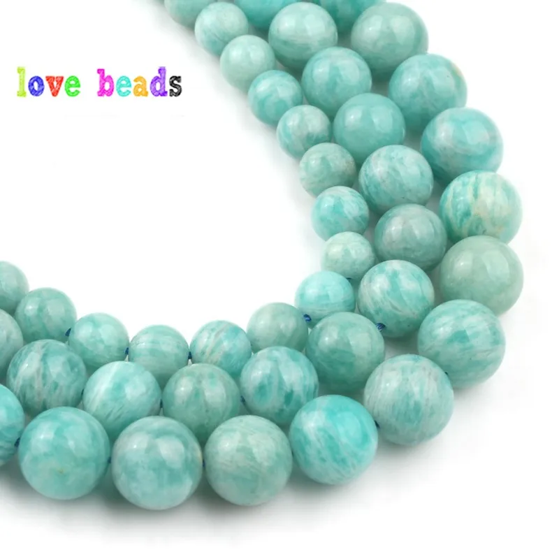 Круглые бусины из натурального амазонита 15 дюймов/6 нитей/8/10 мм|round stone beads|stone beadsgem