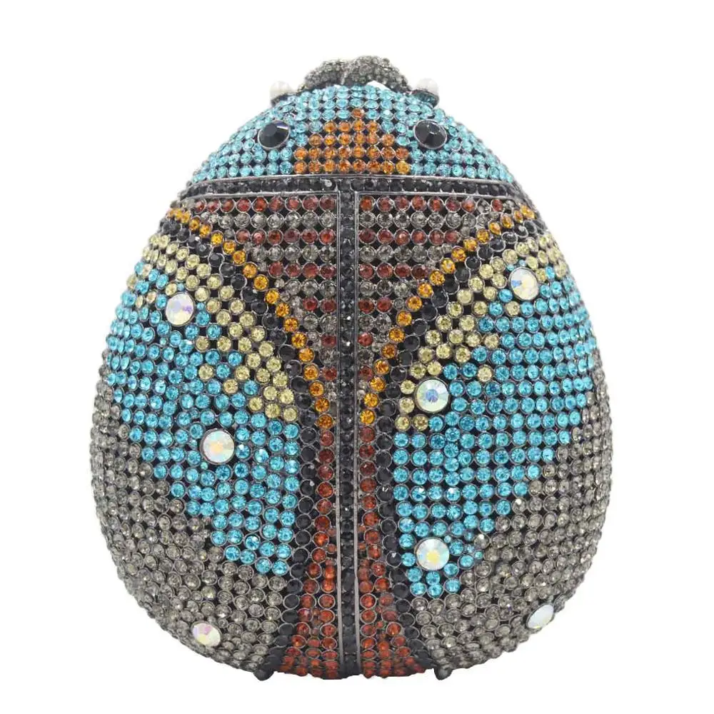 

Fashion Crystal Bags Animal beetle Design Evening Bags Women Wedding Bags Red Clutch Bags Handbags