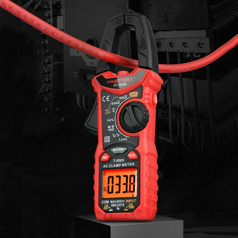 

CLAMP Meter Digital AUTOMATIC RANGE With True RMS Current Resistance Capacitance Frequency Handheld Habotest 206 Upgrade Series
