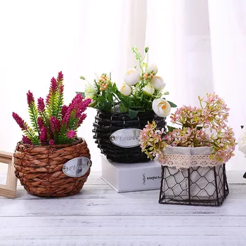 

Flower pot, flower, grass, willow, silk, grass, fleshy flower basket, various specifications, hand-woven basket