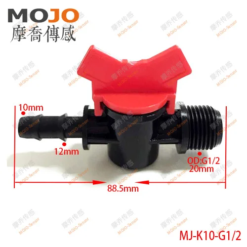 MJ-K10-G1/2 соединителя шланга к разъему G1/2 полипропилен орошение воды клапан прямо через пластик(10 шт