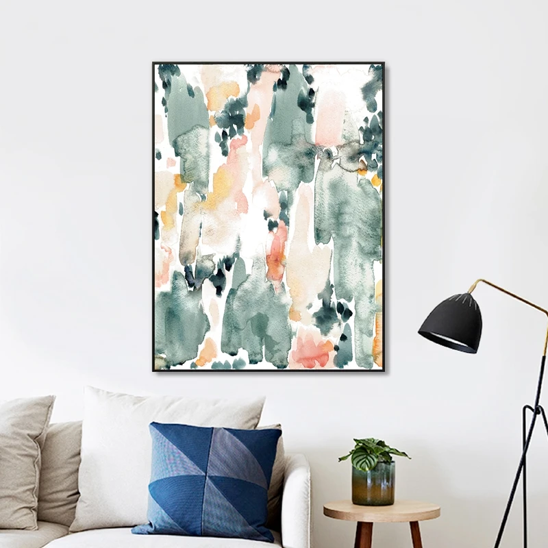 Pastel Abstract Watercolor Canvas Prints