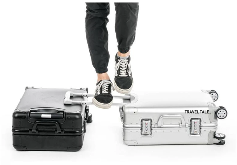 CARRYLOVE 2" 24" 2" 29 дюймов Спиннер алюминиевый дорожный костюм чехол Роскошный бренд чехол на колесиках для багажа на колесиках