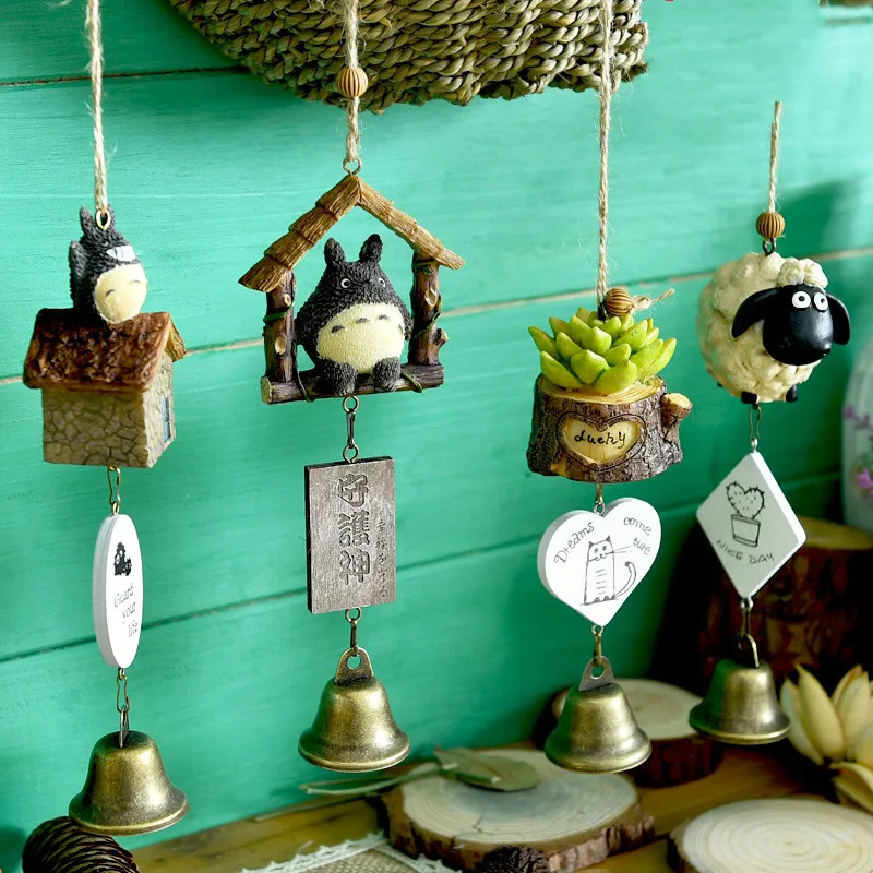 

Japanese Style Cartoon Characters Pendant Wind Chimes Car Ornament Hanging Miniature Home Decoration Figurine Resin Wind Chimes