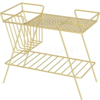 

Nordic, Wrought Iron Magazine Rack Easy Ground Receive Newspaper Stand Magazine Shelf Rack Sofa Edge Contracted Small