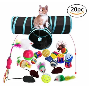 

Pet Cat Toy T-connector Cat Crossing Toy Set Packaged Combination Gift Packs