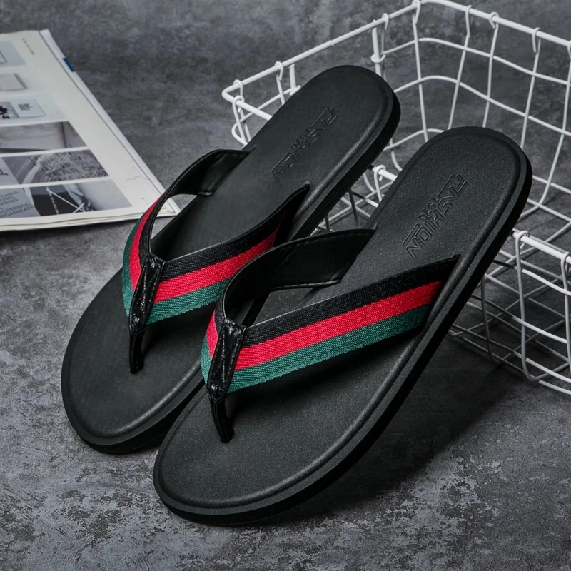 PROD 1005002950713992 Male Slippers For Men Flip Flops home shoes
Summer beach mens slippers Indoor Or Outdoor sports homme slides men
black