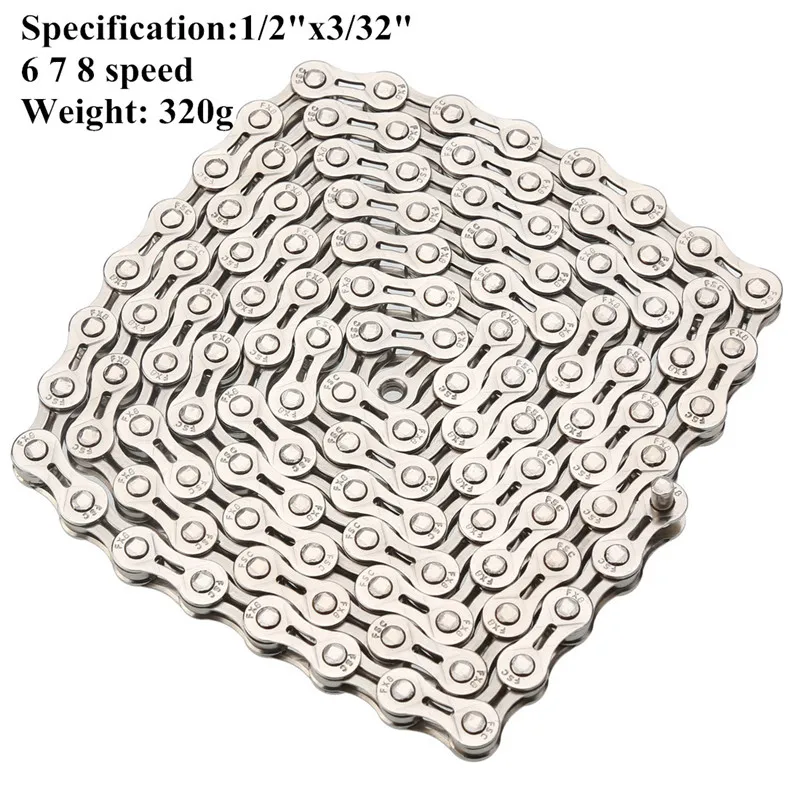 Cheap Universal mtb Mountain Bike Bicycle Chain 6 7 8 9 10 Speed Gold silver hollow ultra-light Variable 116L road Bike chain parts 4
