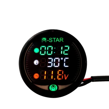 

LED 3-in-1 Motorcycle Meter 12V Waterproof Time Temperature Voltage Display Table For Yamaha TX125 Adventure YZ 125 250 450 F X