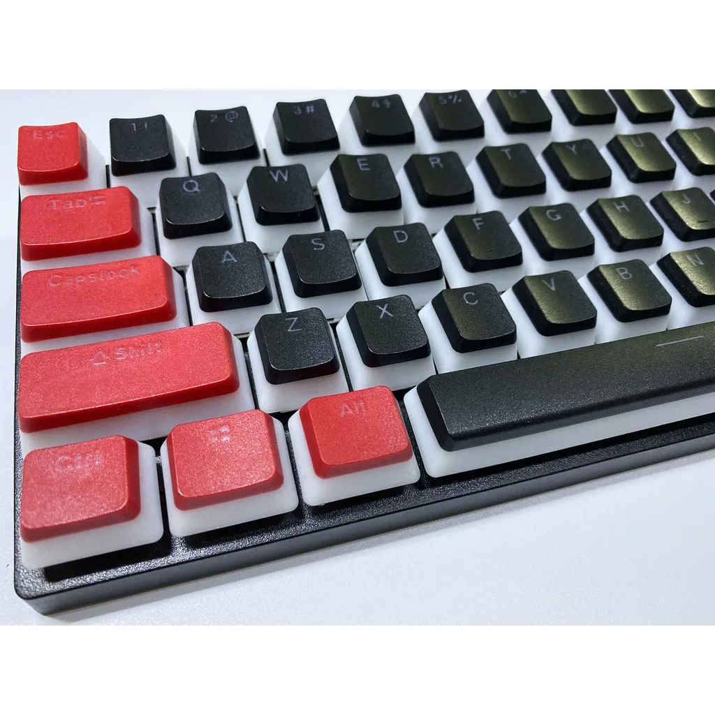 Pudim Keycap 108 Duplo Tiro Pbt Pudim Keycap Ansi Iso-configuração Oem 60 87 104 108 Interruptor Retroiluminado Mecânico Vermelho Preto - Imagem 6