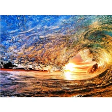 Марина С восходом солнца алмазная живопись полный квадрат/круглый 5D картина на заказ фото Бриллиантовая картина Алмазная мозаика Вышивка крестом искусство