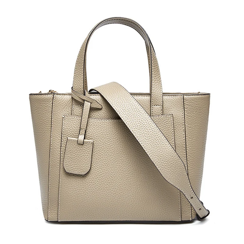 Vrouwen Handtas Fashion Casual Tote Soft 100% Echt Lederen Luxe Grote Capaciteit Schoudertas Lady Messenger Bag Met Hanger Vrouwen Handtas Fashion Casual Tote Soft 100% Echt Lederen Luxe Grote Capaciteit Schoudertas Lady Messenger Bag Met Hanger