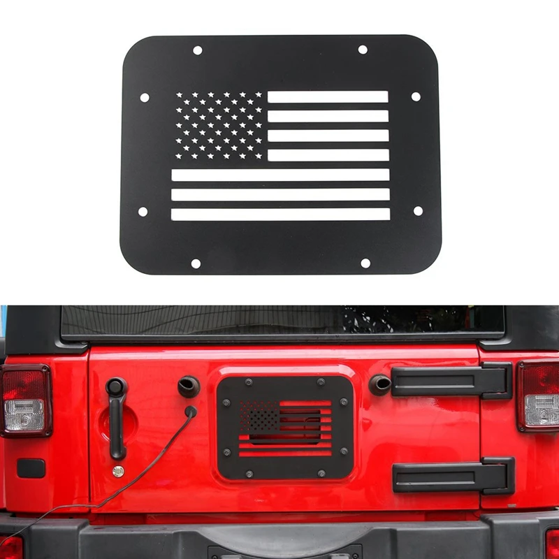 Черная стальная крышка багажника для 2007- Jeep Wrangler Jk& Unlimited(флаг США