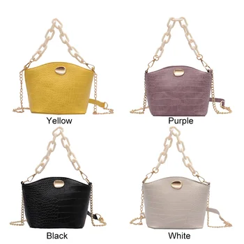 

Light Wild Female Daily Messenger Bag Women PU Leather Shoulder Crossbody Bags Chain Fashion Solid Color Mini Handbags