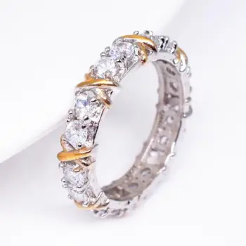 

High Quality Cubic Zircon Crystal Ring Rings Zircon Rings Women Fashion Simple Crystal Zircon Ring H9