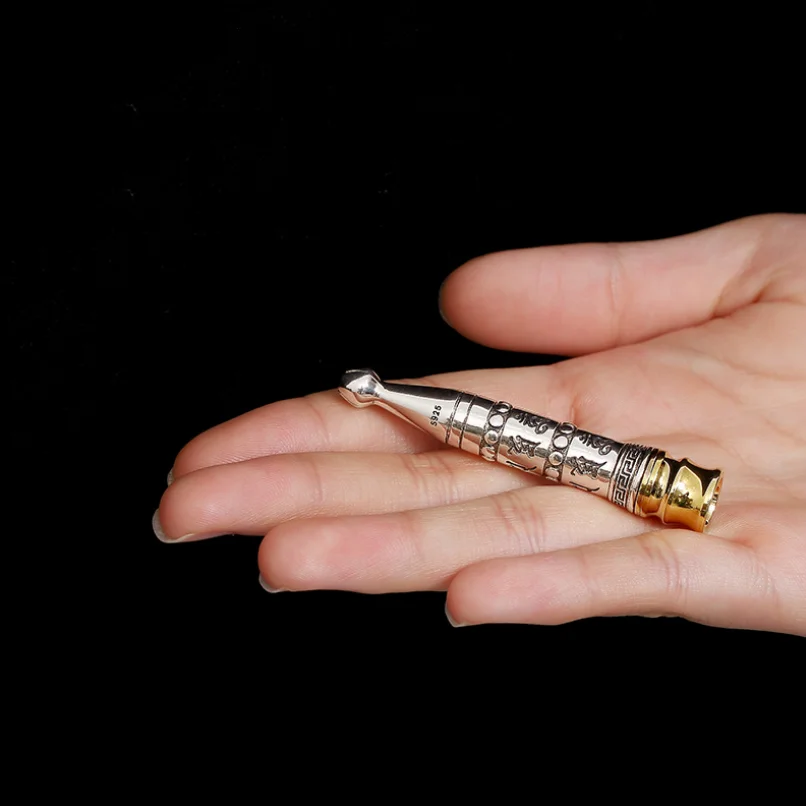 Кулон с фильтром для сигарет из стерлингового серебра S925, кулон с фильтром дыма, подарок, шесть слов, фильтр, ювелирные изделия