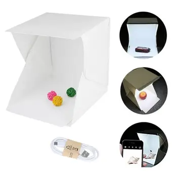 

Mini Folding Lightbox Photography Photo Studio Softbox LED Light Soft Box Photo Background Kit Light box for DSLR Camera