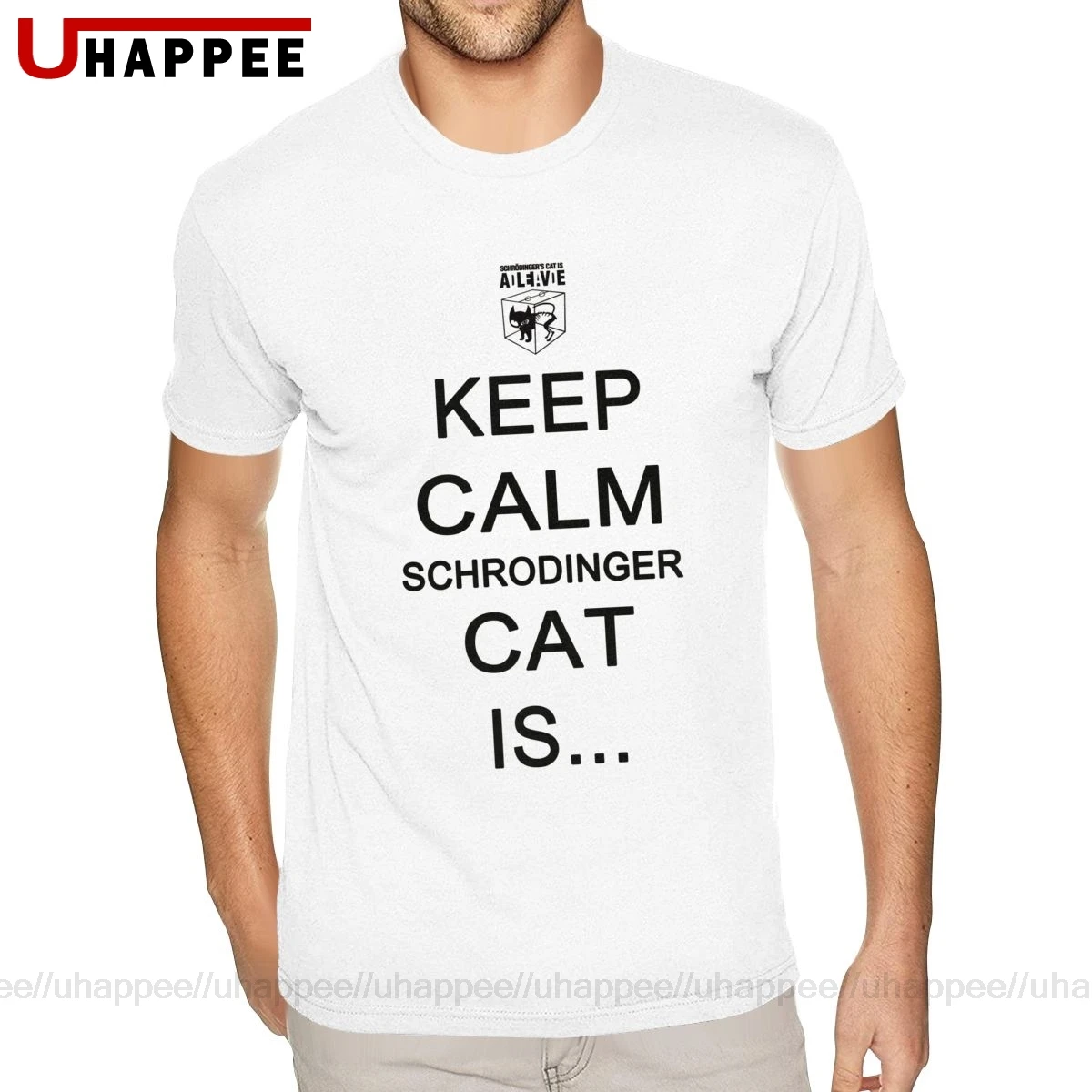 Футболка мужская с принтом Keep Calm тенниска из чистого хлопка короткими рукавами и