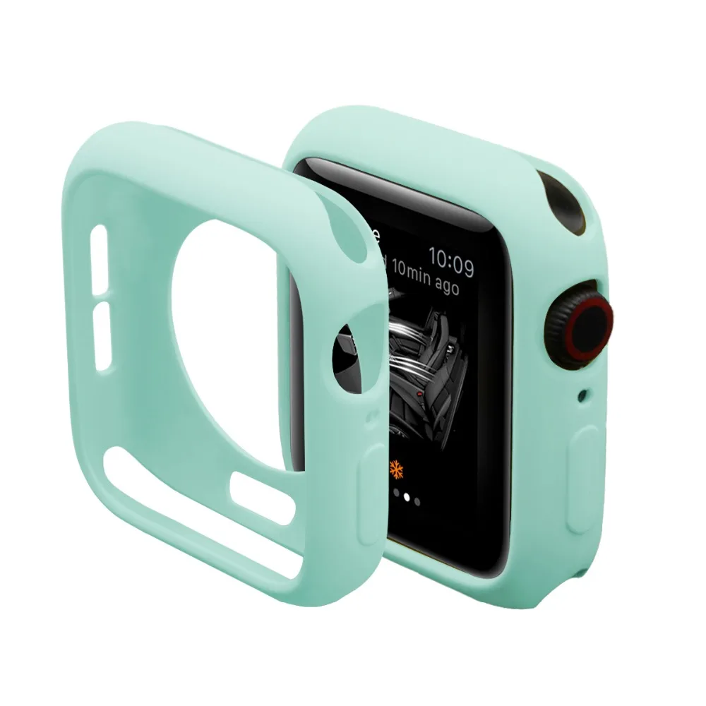 Чехол для Apple Watch, версии 5/4/3/2/1 40 мм 44 нуля; Цвет Розовый Красочный мягкий чехол s для наручных часов iWatch, версия 3, 2, 42 мм, 38 мм