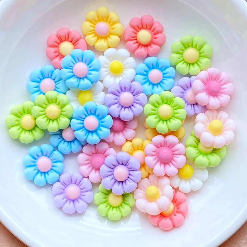 Resin Mini Floret Flat Back Cabochon resin crafts accessories resin crafts miniature ornament ornament crafts 12.5mm 30Pcs