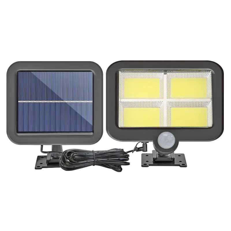 3 режима 50-128 светодиодный Soalr светильник датчик движения Солнечный настенный светильник Открытый IP65 водонепроницаемый ночной Светильник Сплит светодиодный светильник Солнечная зарядка - Испускаемый цвет: COB  128 LED