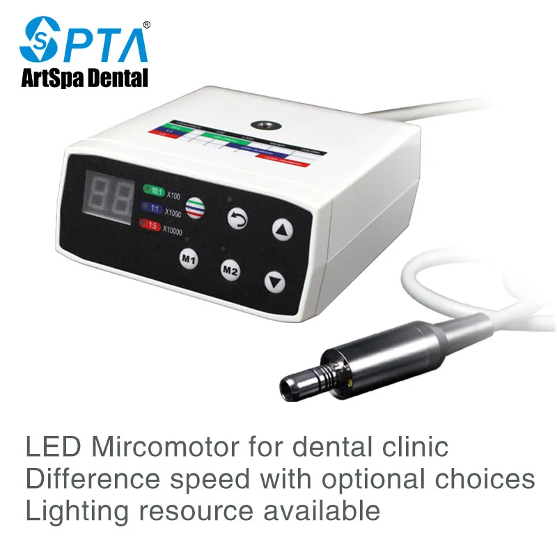 Dental Tool Brushless Micromotor Fiber Optic Low Speed Handpiece LED Lighting Increasing Electric Motor Dentistry Materials Unit