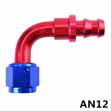 AN12 90 Degree Push-on Oil Cooler Fitting Adapter Aluminum Fuel Line Reusable Hose End Fittings 12 AN Car Hose Line Connector