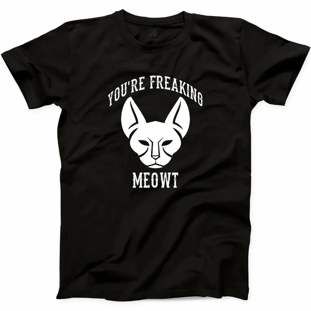 Футболка с надписью &quotYou Are monthy Meowt&quot 2018 хлопок 100% футболка принтом Боба Марли |