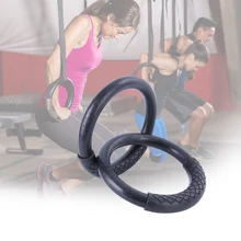 2pcs 28 Mm Fitness ABS Handle Practical Non-Slip Easy Install Muscle With Foam Pull Ups Training Gymnastic Ring Workout