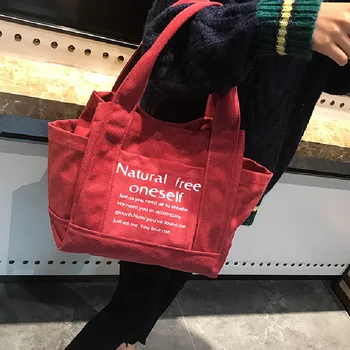 

New Style Lady Bag Thick Single-shoulder Canvas Bag Casual Handbag Large Capacity Travel Bag