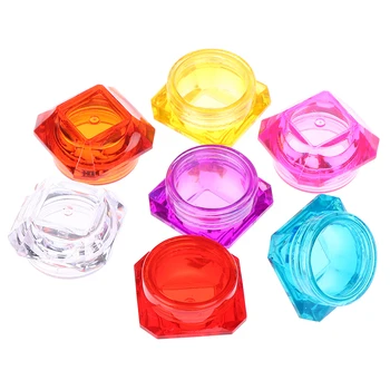 

10Pcs Mini Portable Cosmetic Empty Jar Pot Diamond Cream Box Eyeshadow Makeup Face Cream Container Refillable Bottles