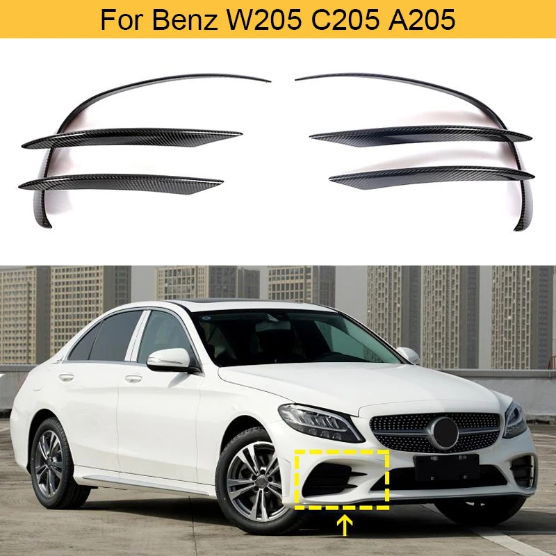 Передний бампер для Mercedes-Benz C Class W205 C205 A205 C200 C300 2D 4D 2019 2020 передние плавники из