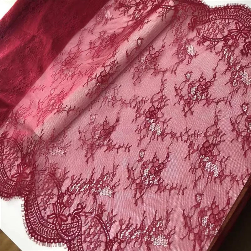 lace fabric red color chantilly lace 75cm 3 meters french lace fabric ...