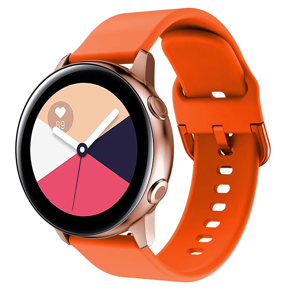 Ремешок для samsung Galaxy Watch 20 мм силиконовый ремешок для наручных часов часы браслет Спорт для Galaxy часы ремень часы сменный ремешок
