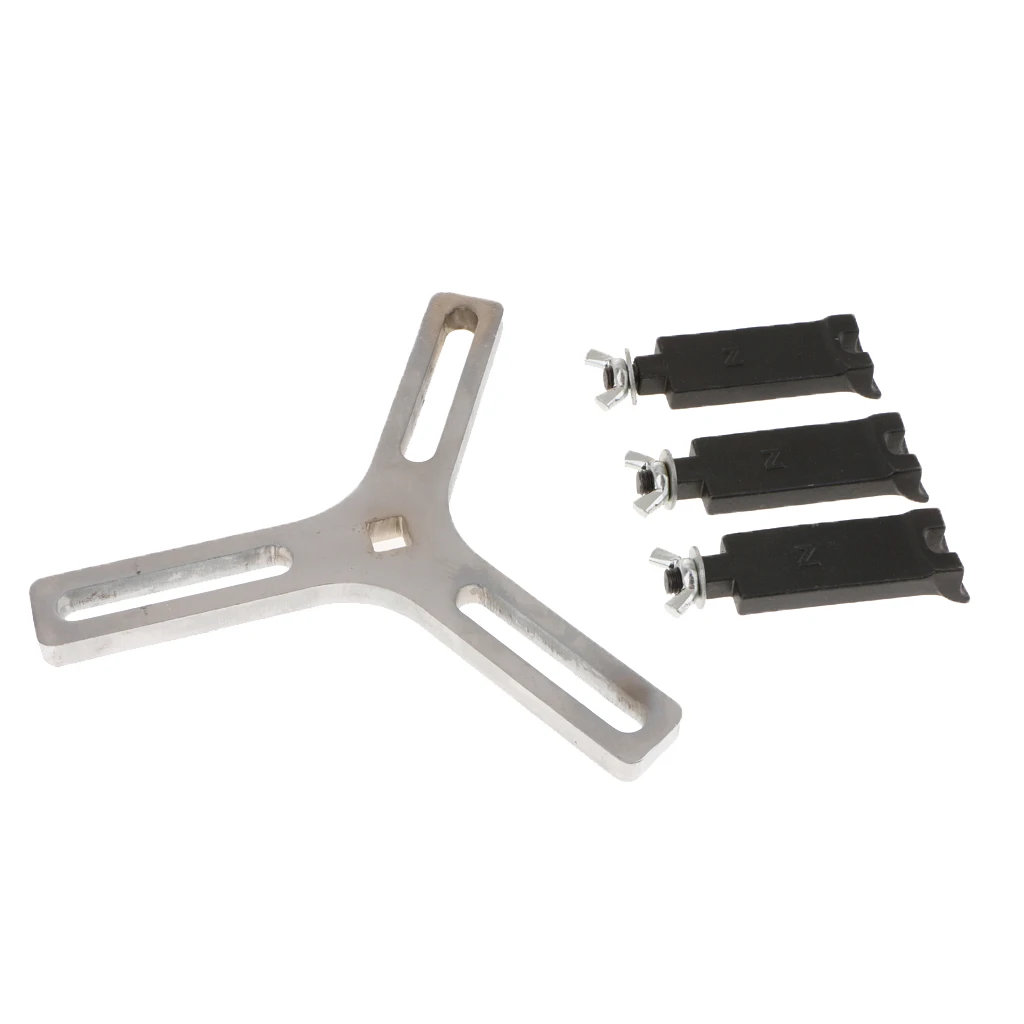 Car Fuel Pump Lid Tank Cover Remove Spanner Adjustable 3 Legs Wrench Tool