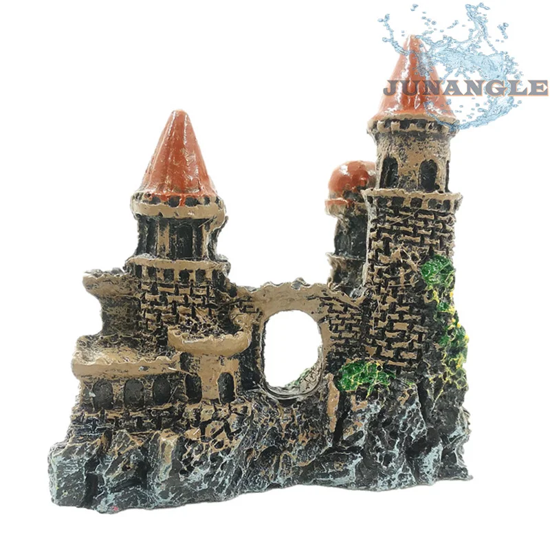Miniature Castle Resin Crafts, Aquarium Landscaping and Viewing, Antique Simulation, Home Furnishings