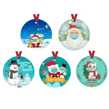

Multi Styles Wearing Mask Ornaments 2020 Merry Christmas Tree Decoration Рождество Hanging Ornaments Xmas Decor For Home #BL2