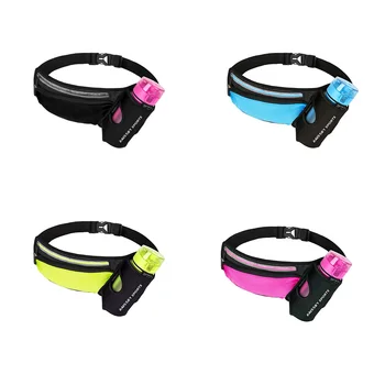 

Running Belt Waist Bag Fanny Pack Women Men Water Bottle Holder Elastic Reflective Lightweight Waterproof Pouch