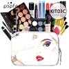 POPFEEL All In One Makeup Set (Eyeshadow, Ligloss, Lipstick, Brushes, Eyebrow, Concealer) Cosmetic Bag  Eye Shadow Kit 2