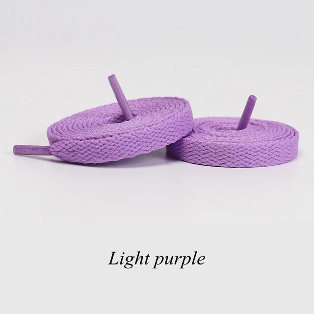 1 Pair Flat Shoelaces Classic Shoe Laces Fit Fashion Solid Sports Shoelace Casual Unisex Shoe Strings Shoe Accessories AF1 light purple