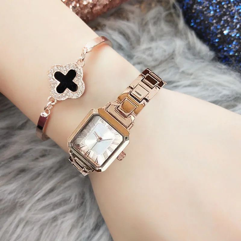 2021 New Fashion Women Watches Ladies Luxury Creative Steel Band Women Watches Female Quartz Waterproof Watch Small Square Watch