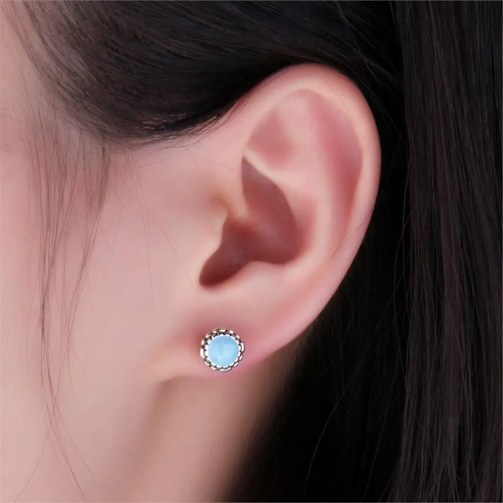 Женские серьги гвоздики с эмалью JewelryPalace изящные из стерлингового серебра 925