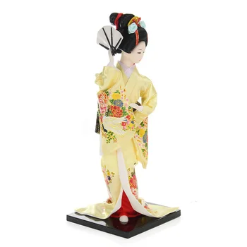 

12 Inch Retro Japanese Kabuki Doll Kimono Statue Figurines Ornaments Art Crafts Gift for Home Room Hotel Desk Cabinets Decor