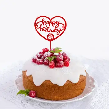 

1psc Happy Birthday Cake Topper Wedding Letter Acrylic Gold Silver Top Cake Flag Decoration for Cake Boy Birthday Party Home NEW
