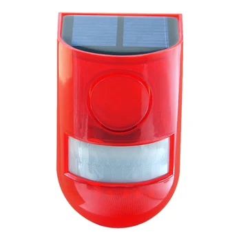 

Solar Sound Light Alarm Lights Motion Detector 110db Alarm Waterproof Security Siren Light