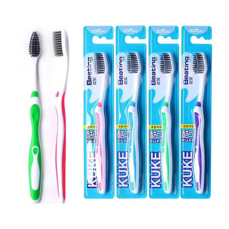 

Adult Four Colors Fresh Bamboo Charcoal Soft Bristle Ultra-Fine Wire Cleaning Protection Teeth Elasticity Fine Wool Toothbrush S