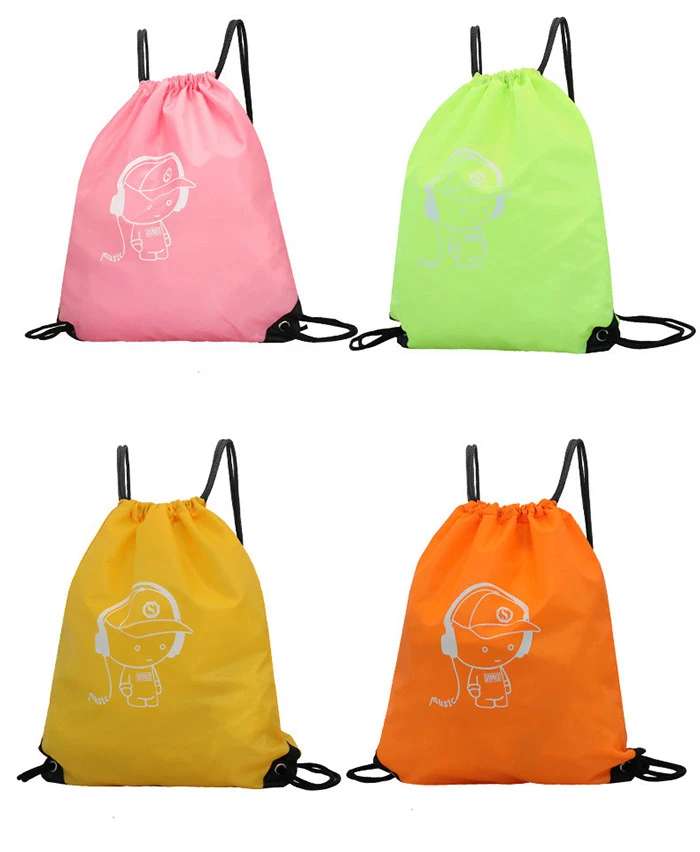 SNUGUG рюкзак со шнуровкой светящиеся спортивные сумки для женщин и мужчин открытый фитнес, тренажерный зал Сумка Для Обуви дорожные сумки для хранения